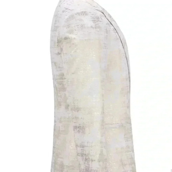 2XL slim fit one button front velvet blazer white gold notched lapel men busines - Picture 3 of 15